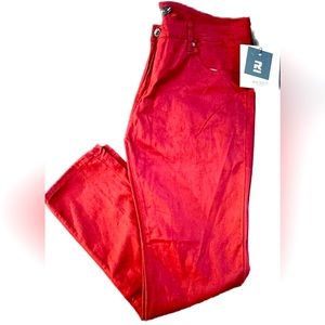 RESET MENS  BURGUNDY JEANS SIZE 38 W 32 L